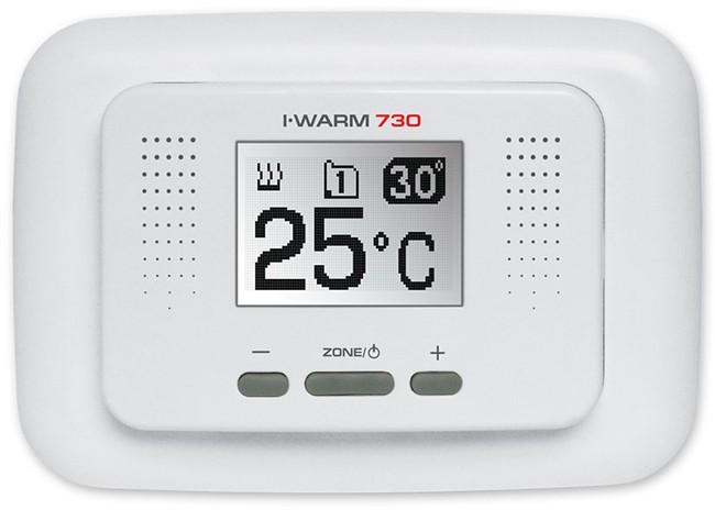Теплолюкс Терморегулятор TP 731/730 Белый (НК) /двухзональный с ЖК-дисплеем, 220В, 2х8А, IP20 IWARM